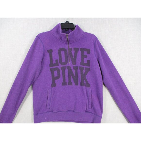 Victorias Secret Pink Womens Purple Pullover Sweatshirt M - Picture 2 of 9